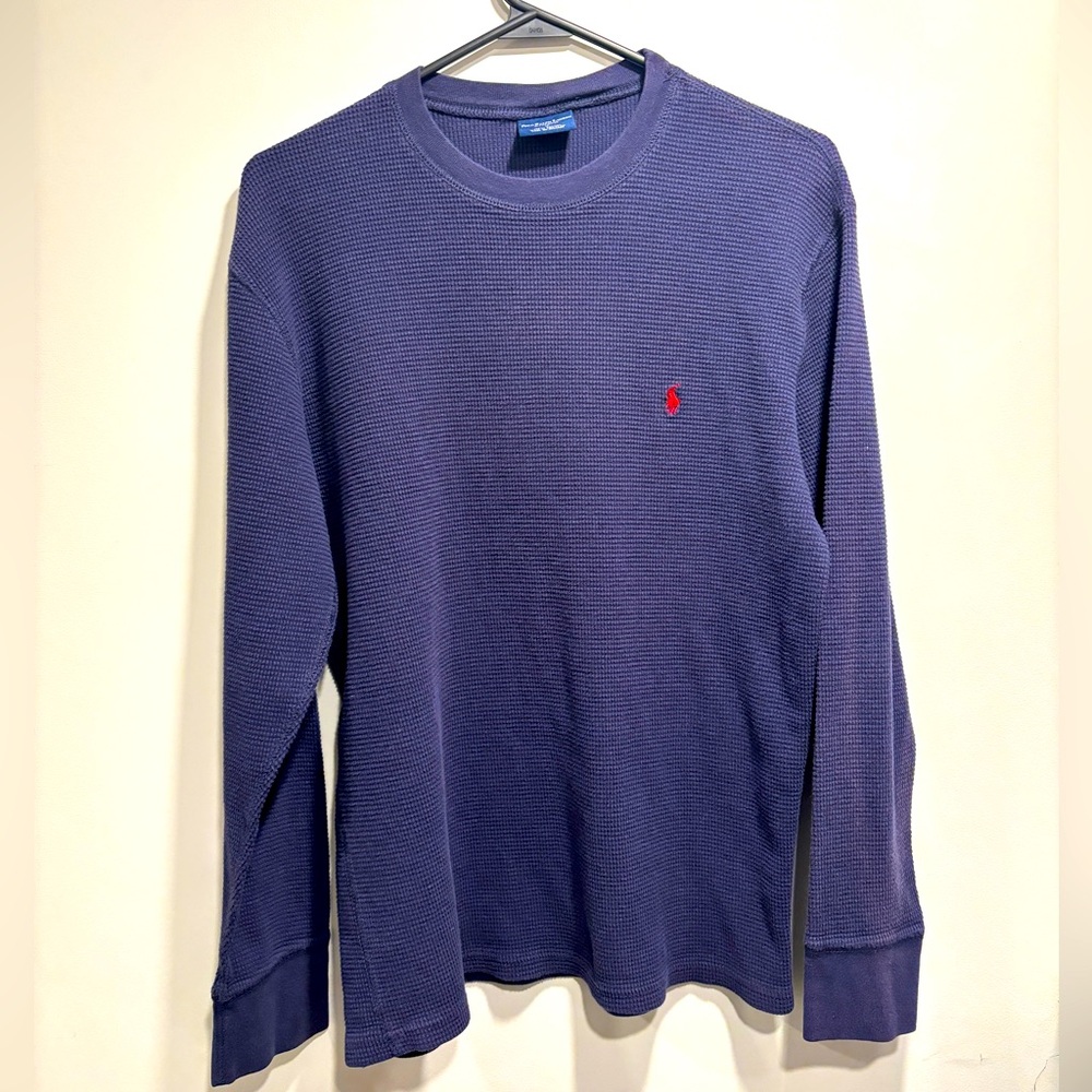 Polo Ralph Lauren Blue Waffle Long Sleeve